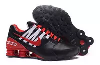 running chaussures nike shox avenue leather rival4 black rouge